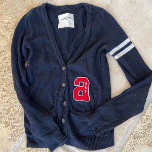 Varsity style cardigan by Abercrombie kids